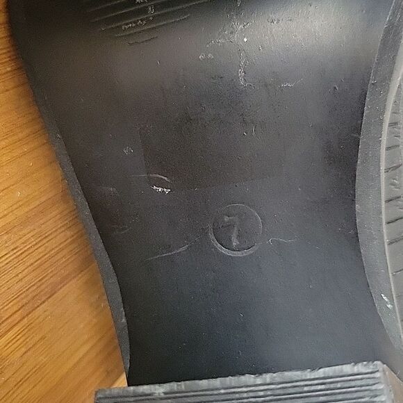 EUC SEVEN7 Cassanova women's  Black Croc- Leather Ankle Booties Cowgirl SZ 7 - Picture 4 of 6